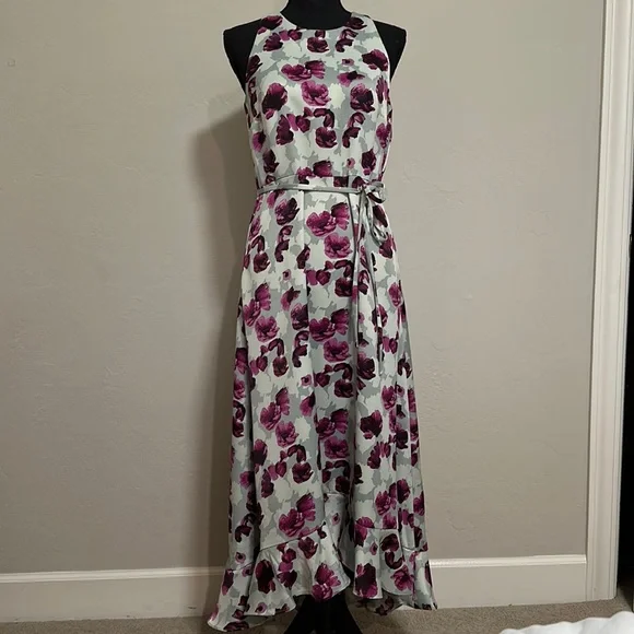 banana republic purple floral dress Banana Republic Sleeveless Purple Floral Maxi Dress 10 Fairy Wedding guest